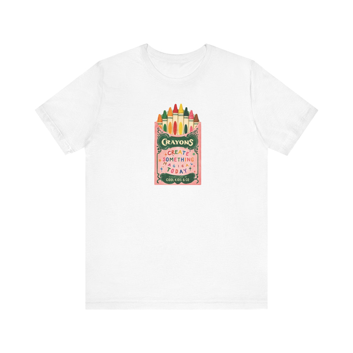 "Create Something Magical Today" Crayons Teacher T-shirt - Teacher Care Crate-T-Shirt
