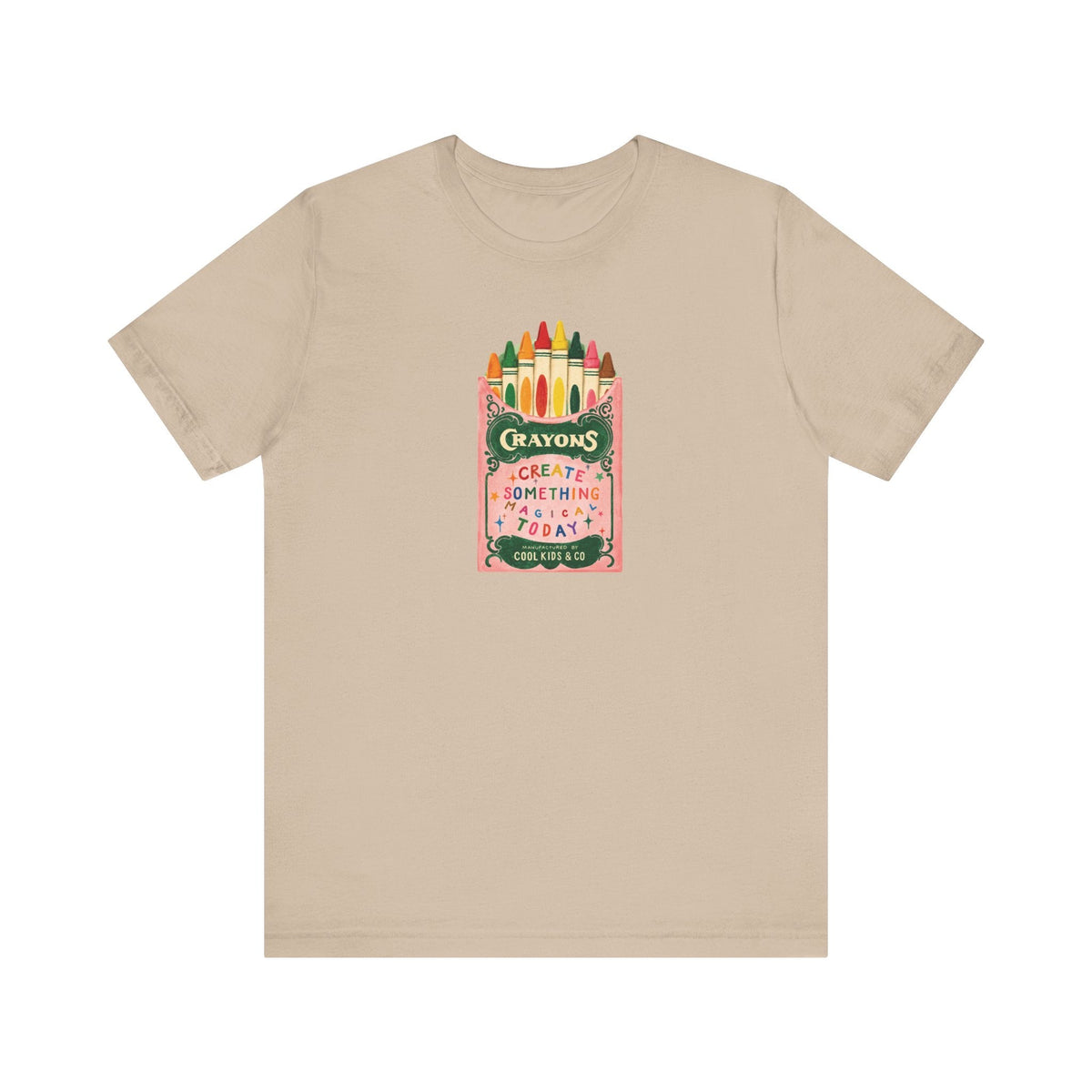 "Create Something Magical Today" Crayons Teacher T-shirt - Teacher Care Crate-T-Shirt