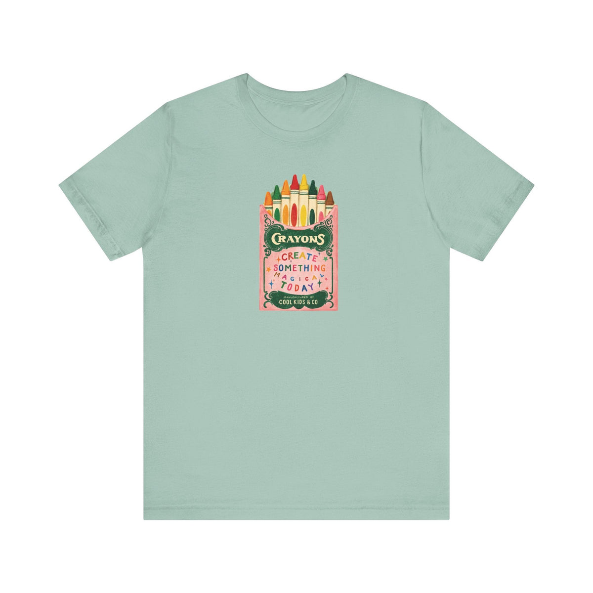 "Create Something Magical Today" Crayons Teacher T-shirt - Teacher Care Crate-T-Shirt