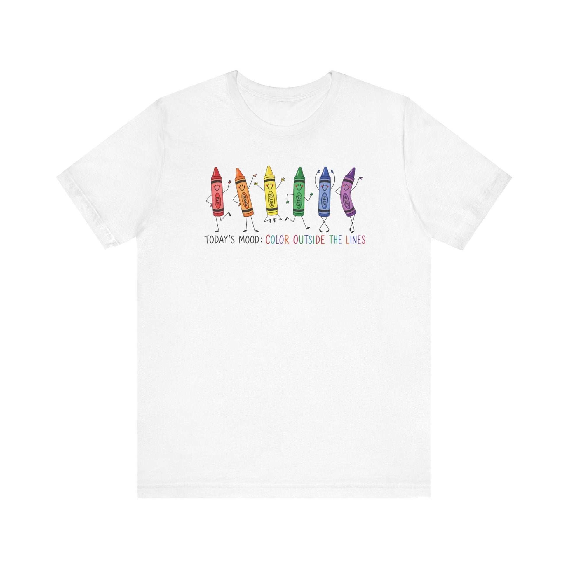 "Current Mood: Color Outside The Lines" Teacher T-shirt - Teacher Care Crate-T-Shirt