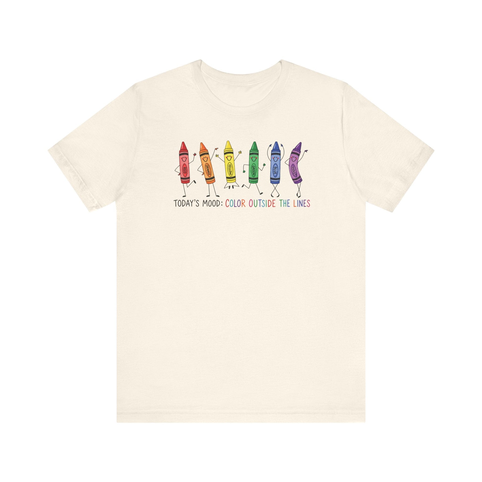 "Current Mood: Color Outside The Lines" Teacher T-shirt - Teacher Care Crate-T-Shirt
