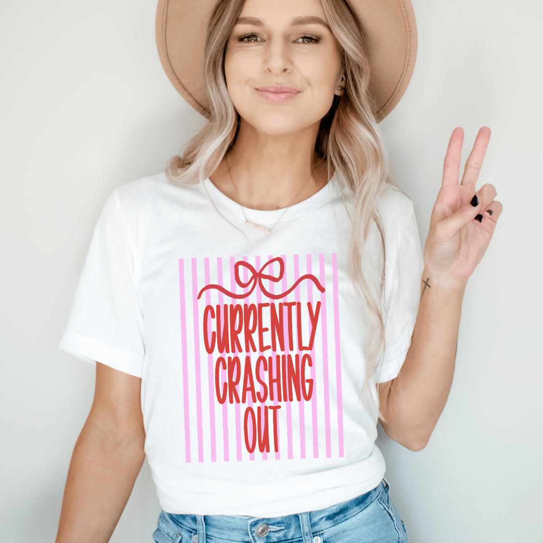 "Currently Crashing Out" Funny Teacher T-shirt - Teacher Care Crate - T-Shirt