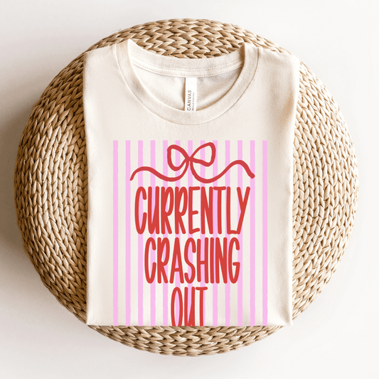"Currently Crashing Out" Funny Teacher T-shirt - Teacher Care Crate - T-Shirt