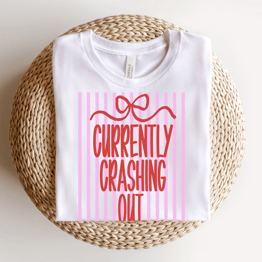 "Currently Crashing Out" Funny Teacher T-shirt - Teacher Care Crate - T-Shirt