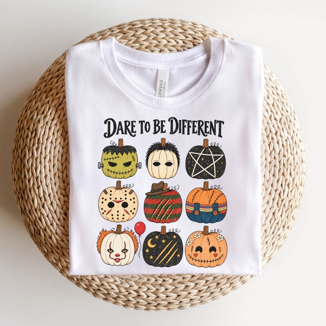 "Dare To Be Different" Funny Halloween Teacher T-shirt - Teacher Care Crate-T-Shirt