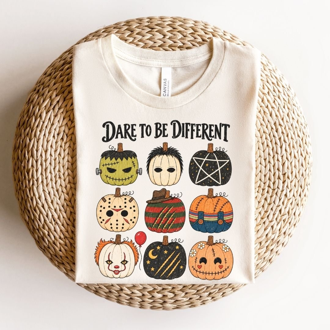 "Dare To Be Different" Funny Halloween Teacher T-shirt - Teacher Care Crate-T-Shirt