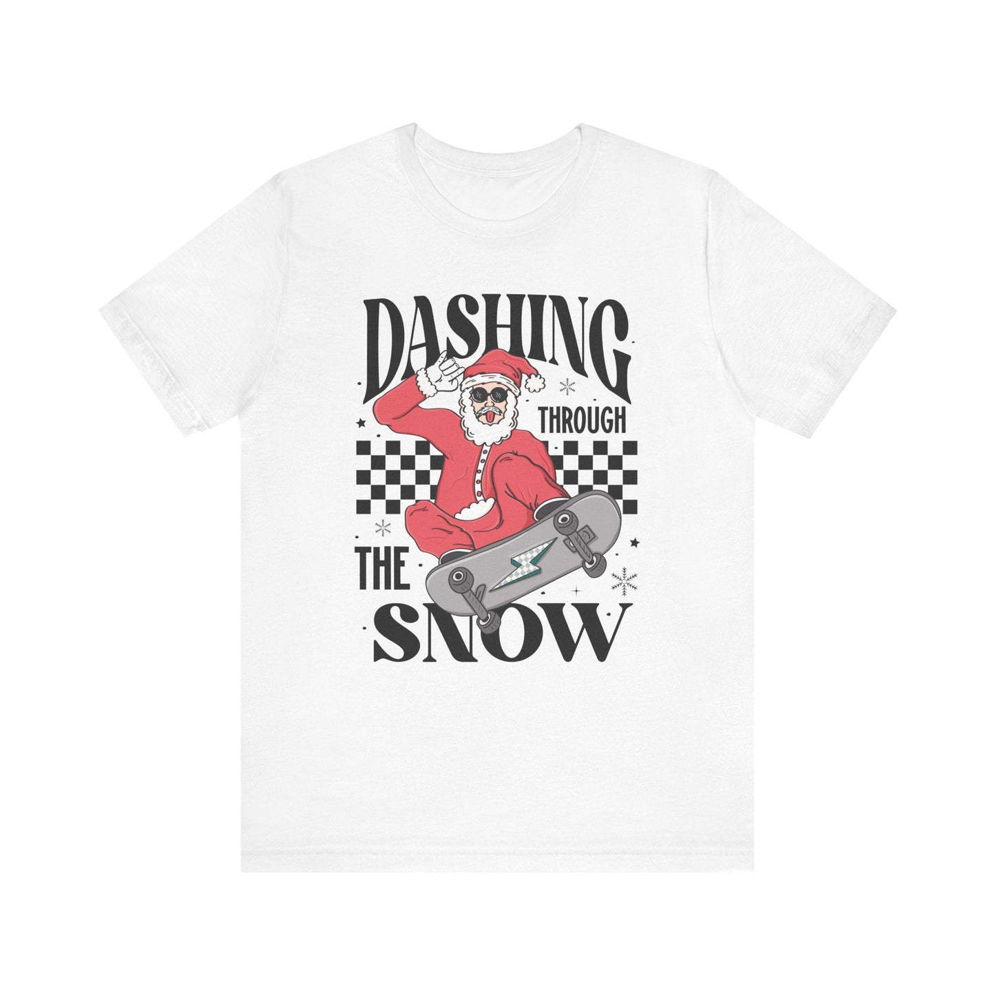 "Dashing Through The Snow" Skateboard Teacher T-shirt - Teacher Care Crate - T-Shirt