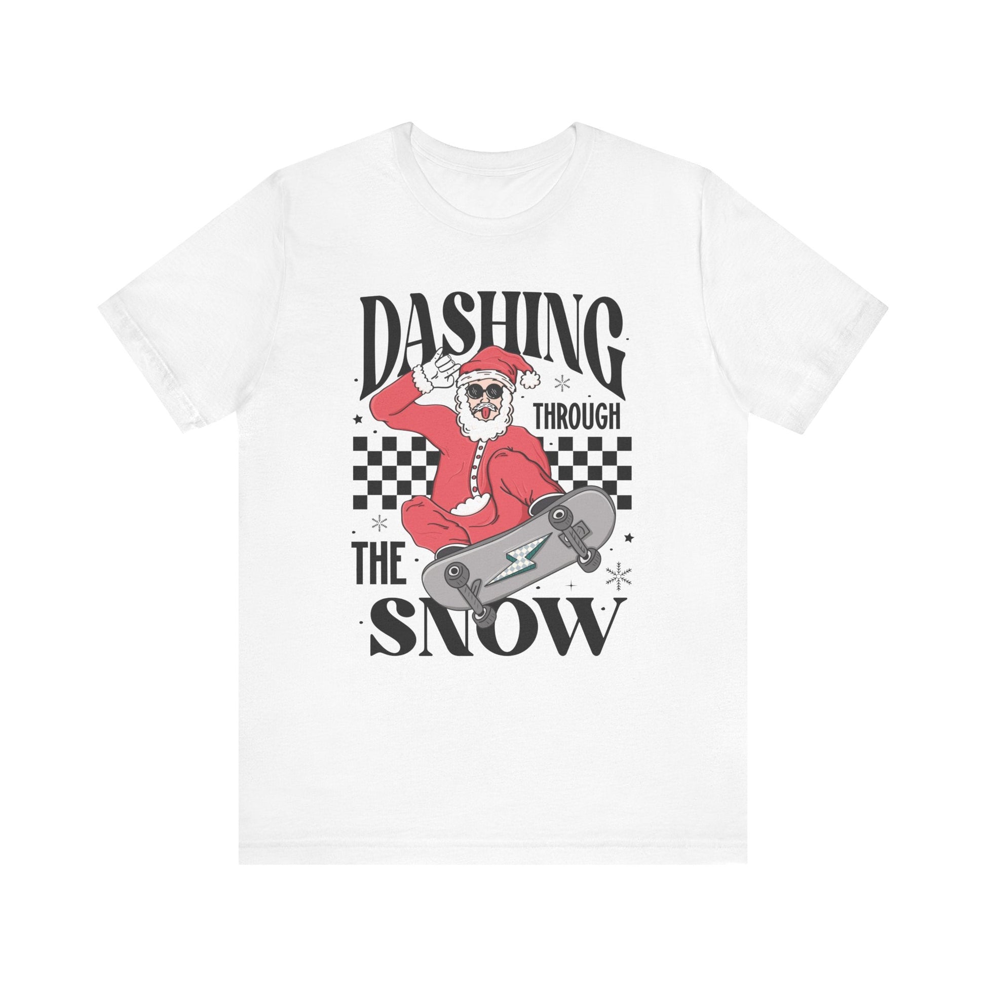 "Dashing Through The Snow" Skateboard Teacher T-shirt - Teacher Care Crate - T-Shirt