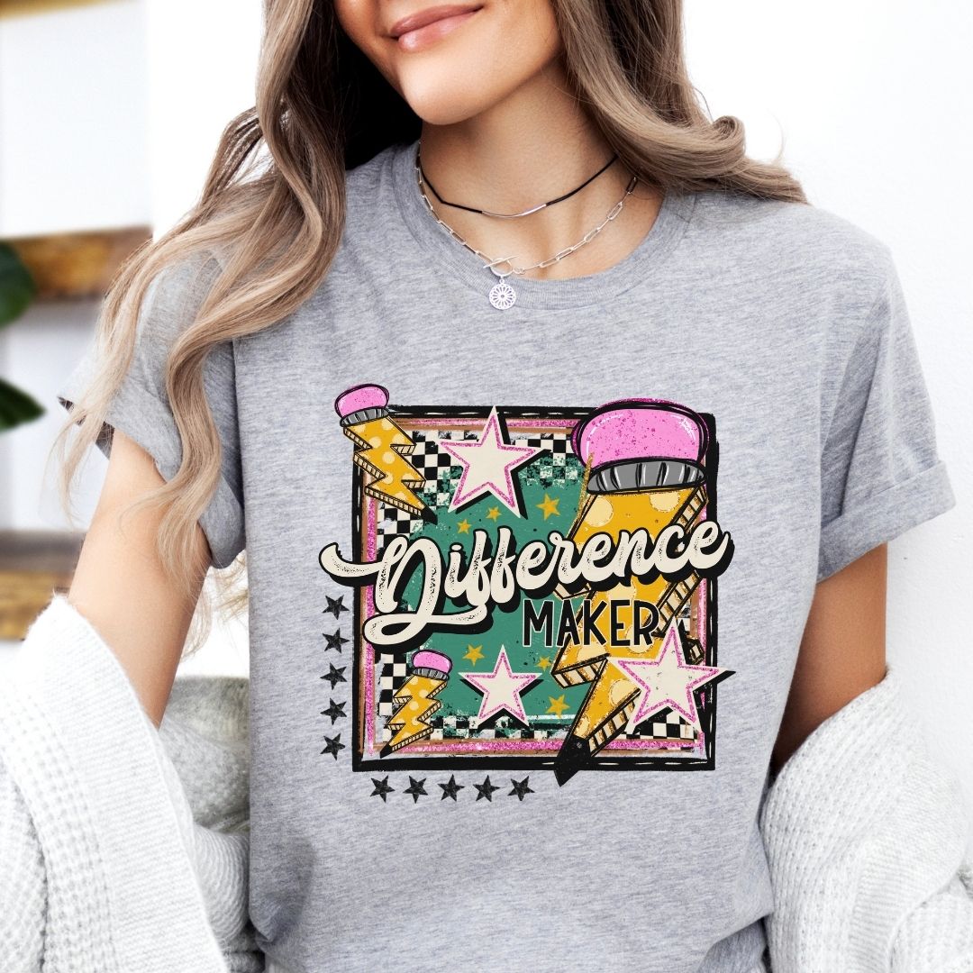 "Difference Maker" Teacher T-shirt - Teacher Care Crate - T-Shirt