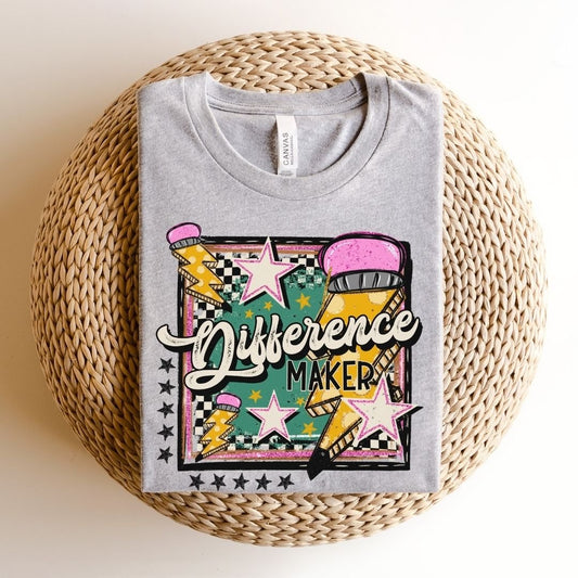 "Difference Maker" Teacher T-shirt - Teacher Care Crate - T-Shirt