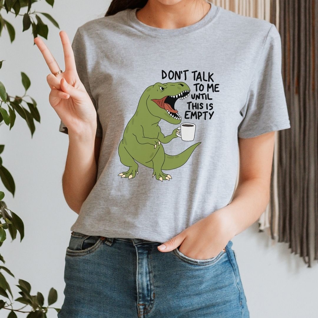 "Don't Talk to Me" T-Rex Teacher T-shirt - Teacher Care Crate-T-Shirt
