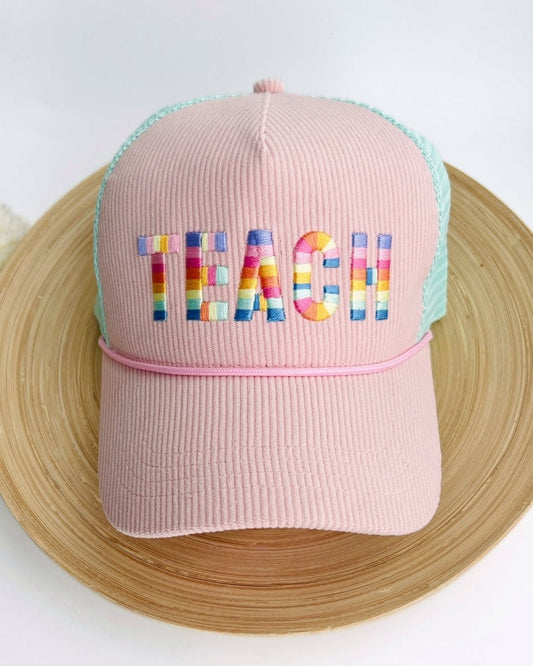 Embroidered 'TEACH' Hat - Teacher Care Crate-