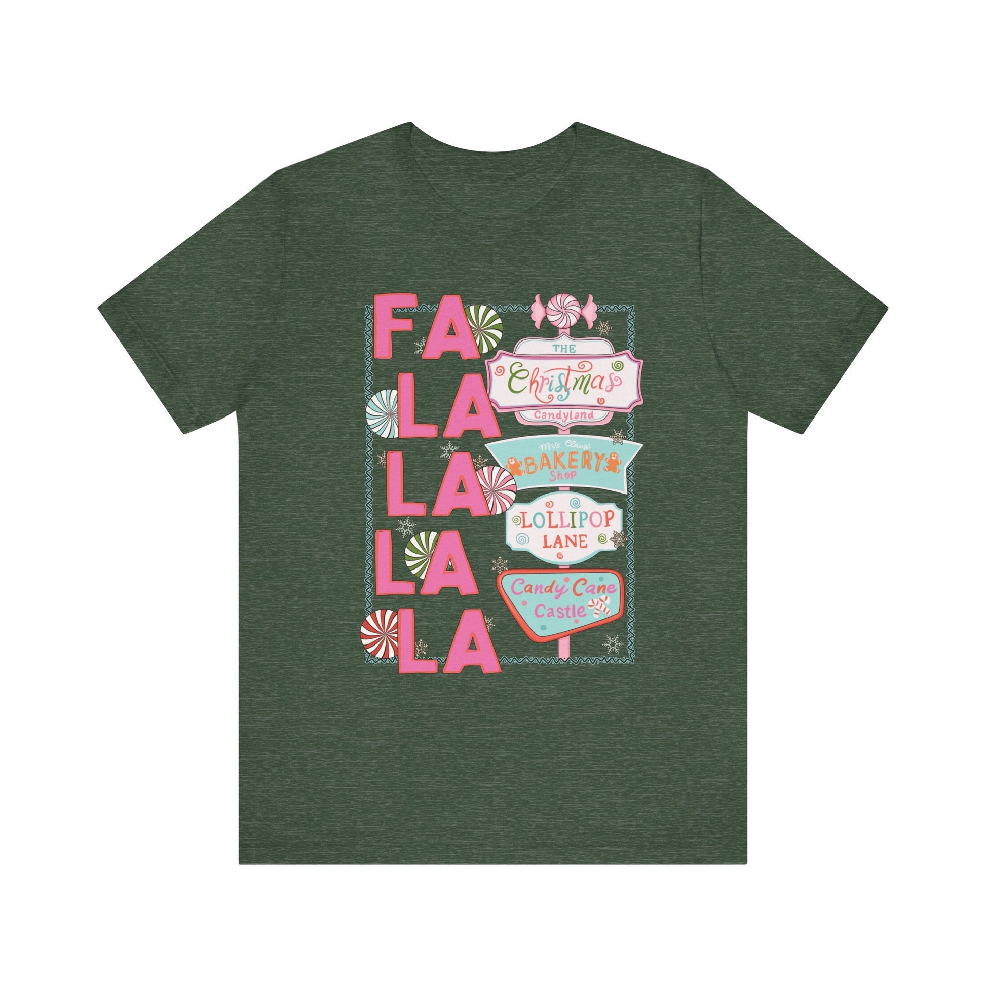 "Fa La La La" Christmas Signs Teacher T-shirt - Teacher Care Crate - T-Shirt