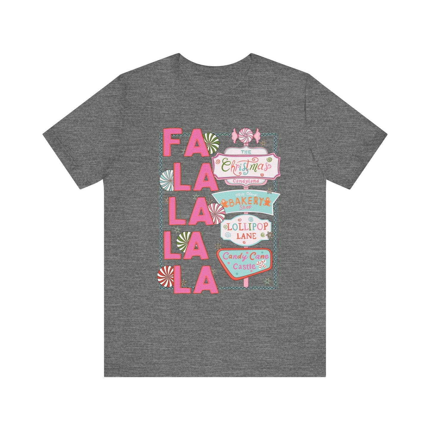 "Fa La La La" Christmas Signs Teacher T-shirt - Teacher Care Crate - T-Shirt
