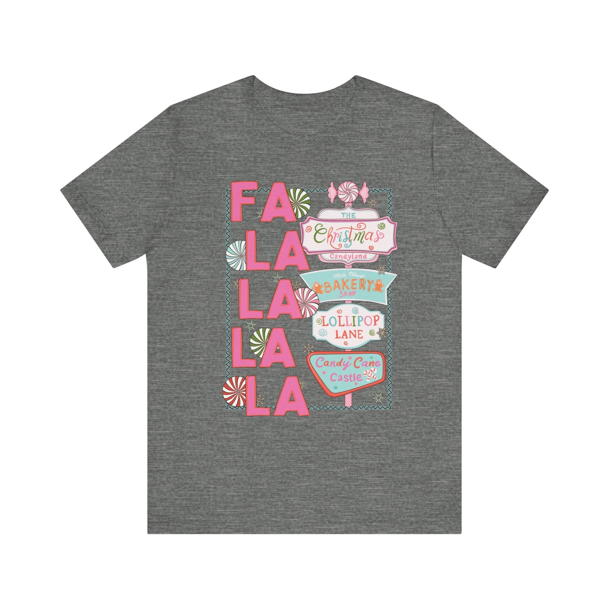 "Fa La La La" Christmas Signs Teacher T-shirt - Teacher Care Crate - T-Shirt