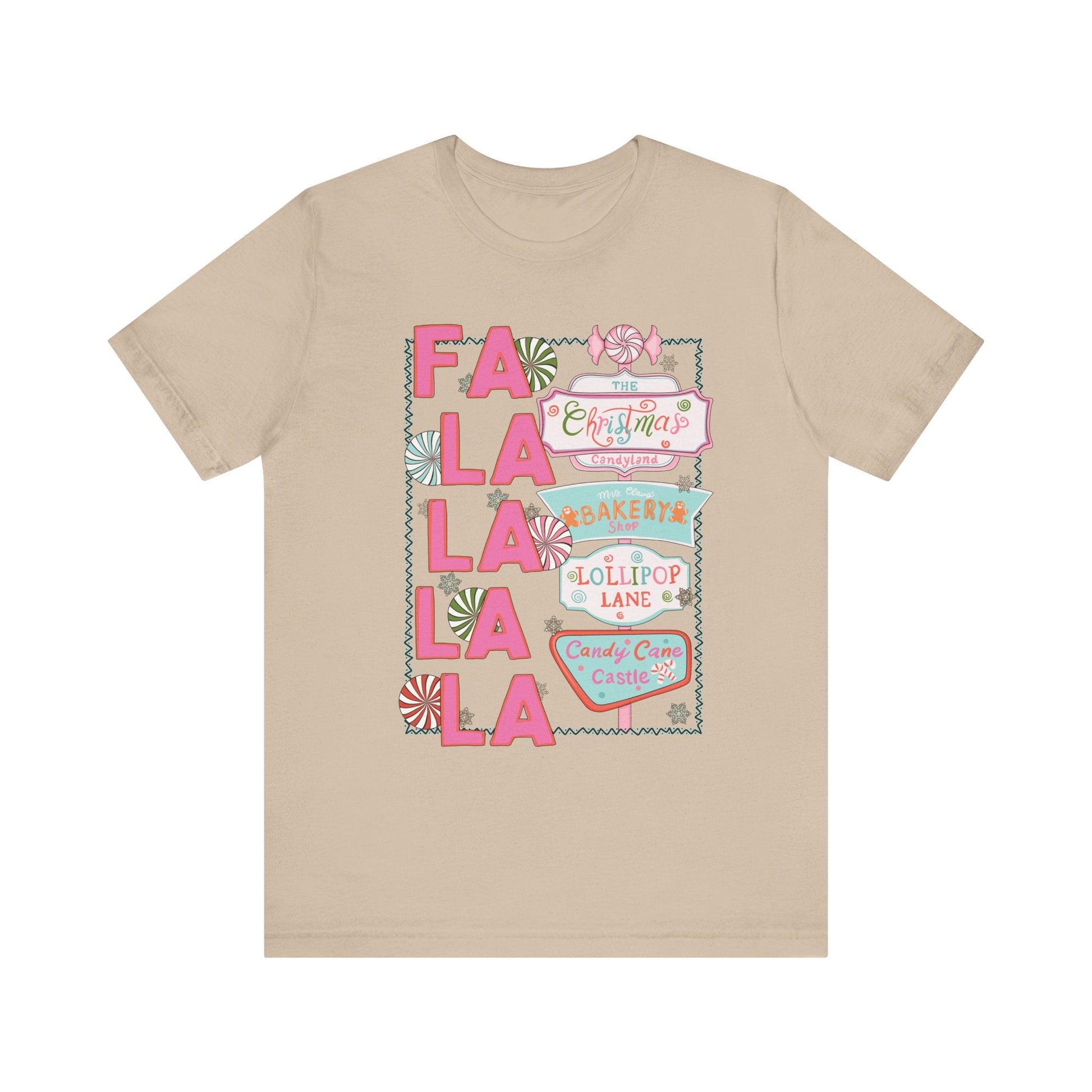 "Fa La La La" Christmas Signs Teacher T-shirt - Teacher Care Crate - T-Shirt