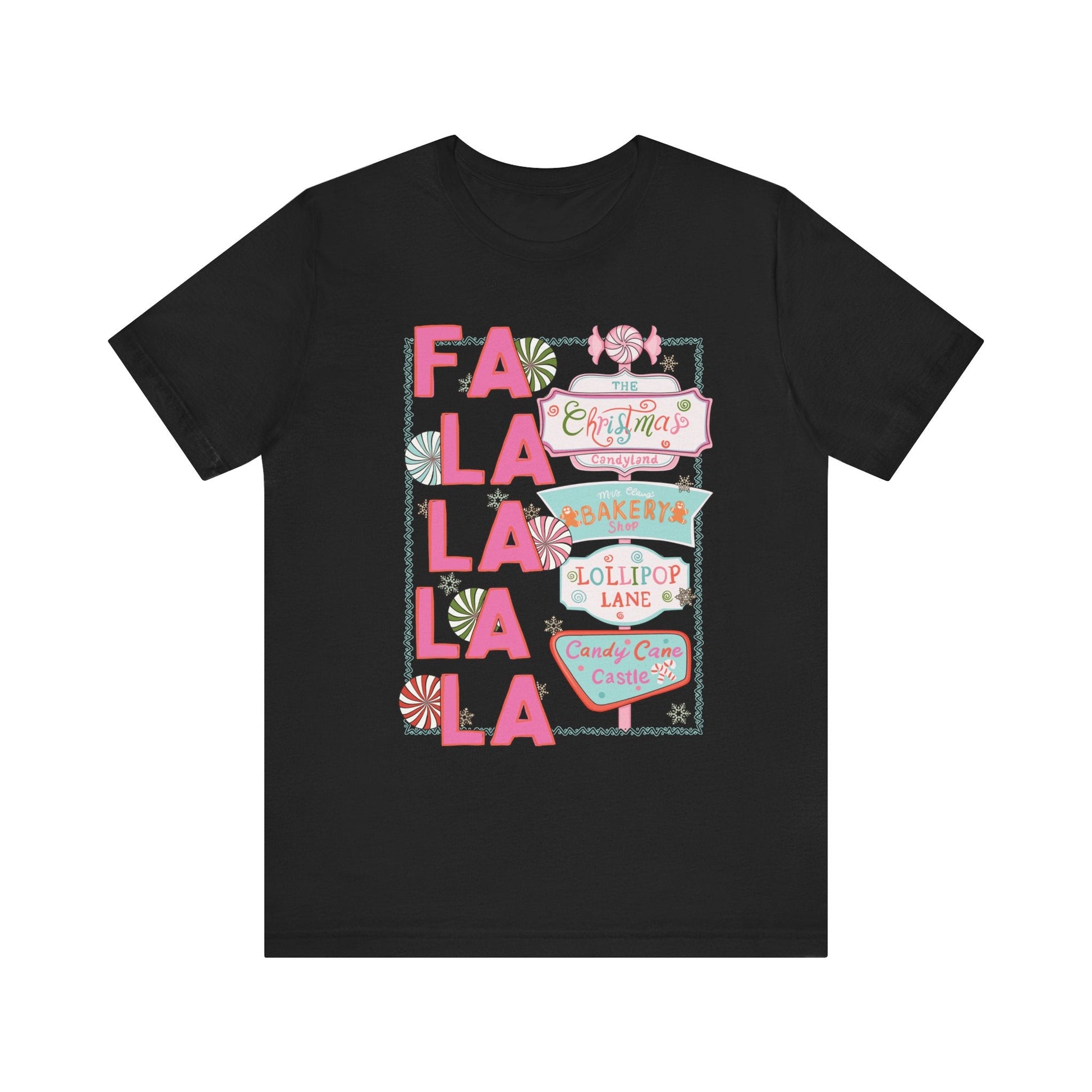 "Fa La La La" Christmas Signs Teacher T-shirt - Teacher Care Crate - T-Shirt