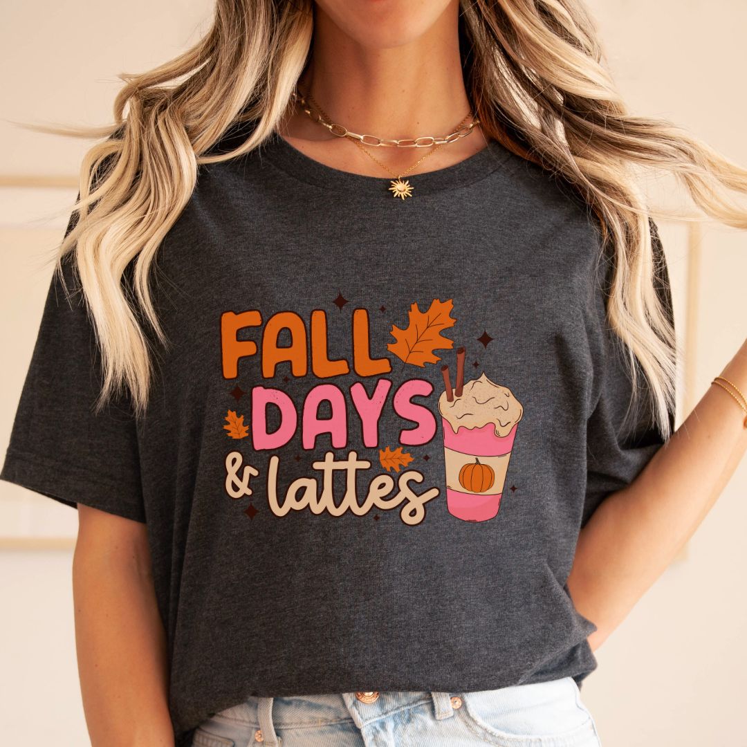 "Fall Days & Lattes" Teacher T-shirt - Teacher Care Crate - T-Shirt