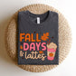 "Fall Days & Lattes" Teacher T-shirt - Teacher Care Crate - T-Shirt