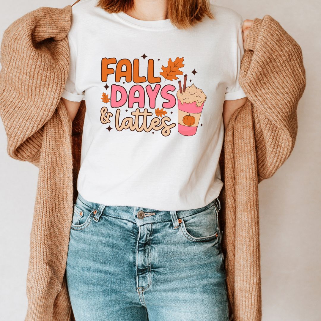 "Fall Days & Lattes" Teacher T-shirt - Teacher Care Crate - T-Shirt