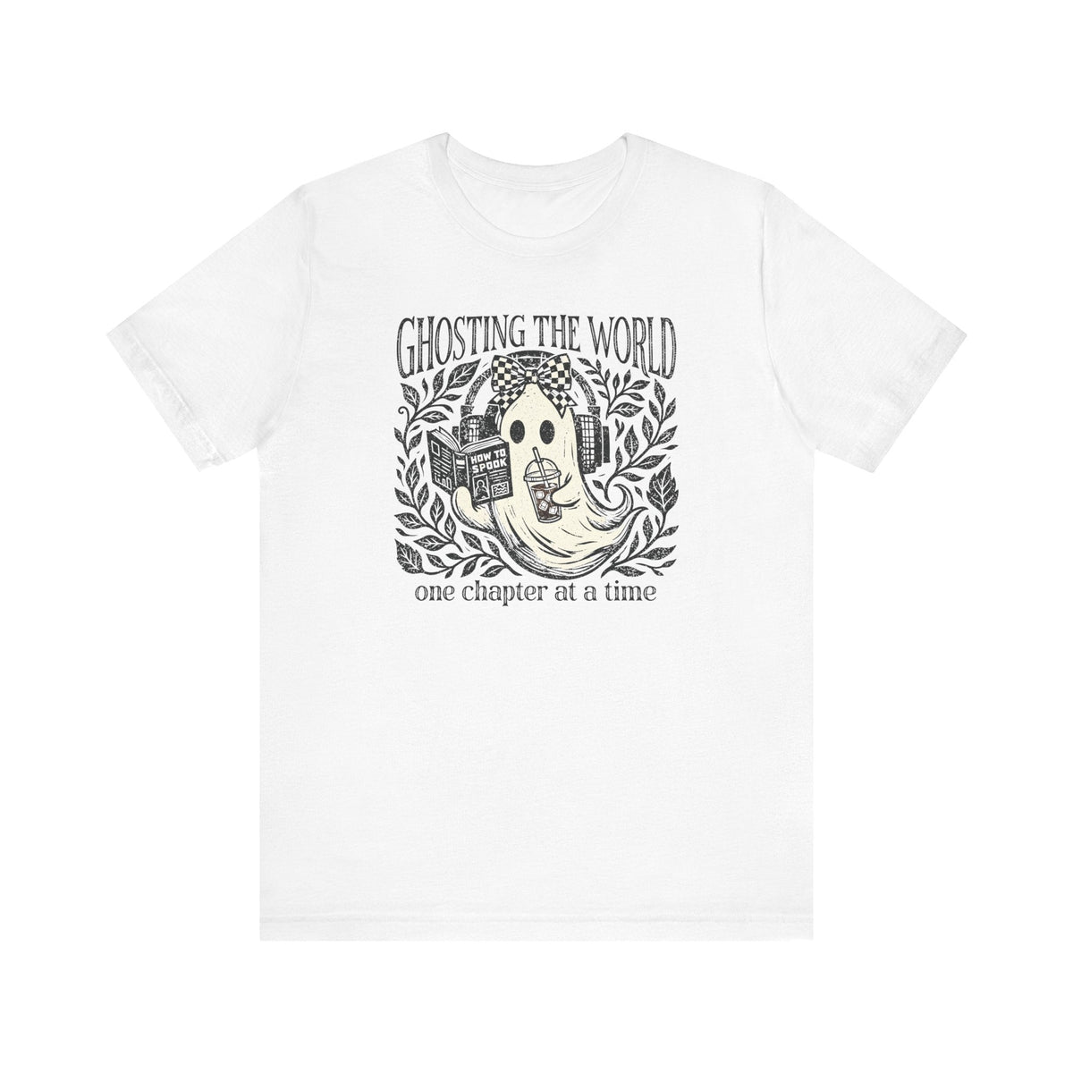 "Ghosting the World" Reading Halloween Teacher T-shirt - Teacher Care Crate-T-Shirt