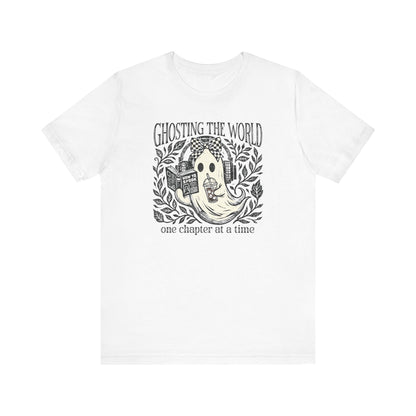 "Ghosting the World" Reading Halloween Teacher T-shirt - Teacher Care Crate-T-Shirt