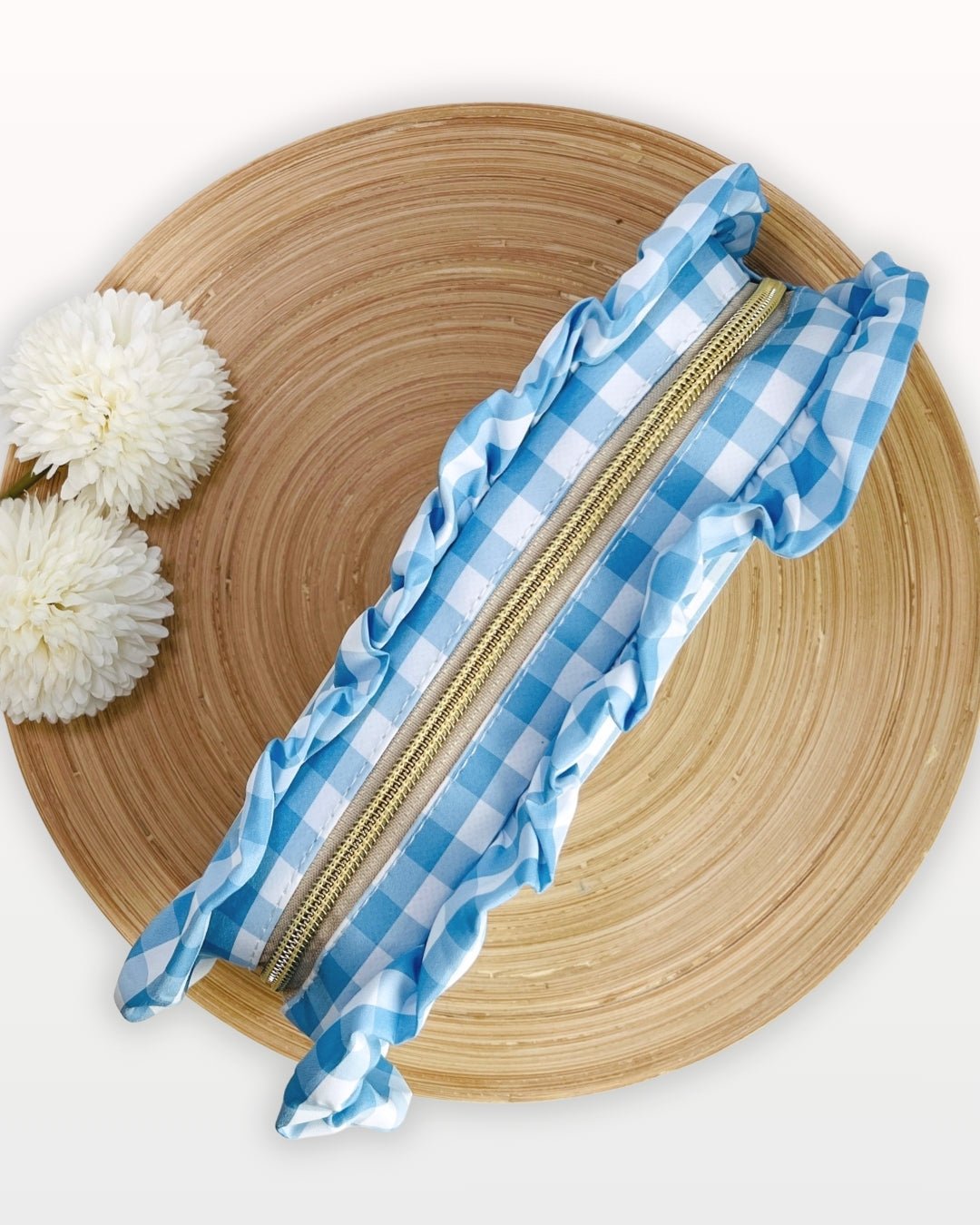 Gingham Ruffle Pencil Bag - Teacher Care Crate - 