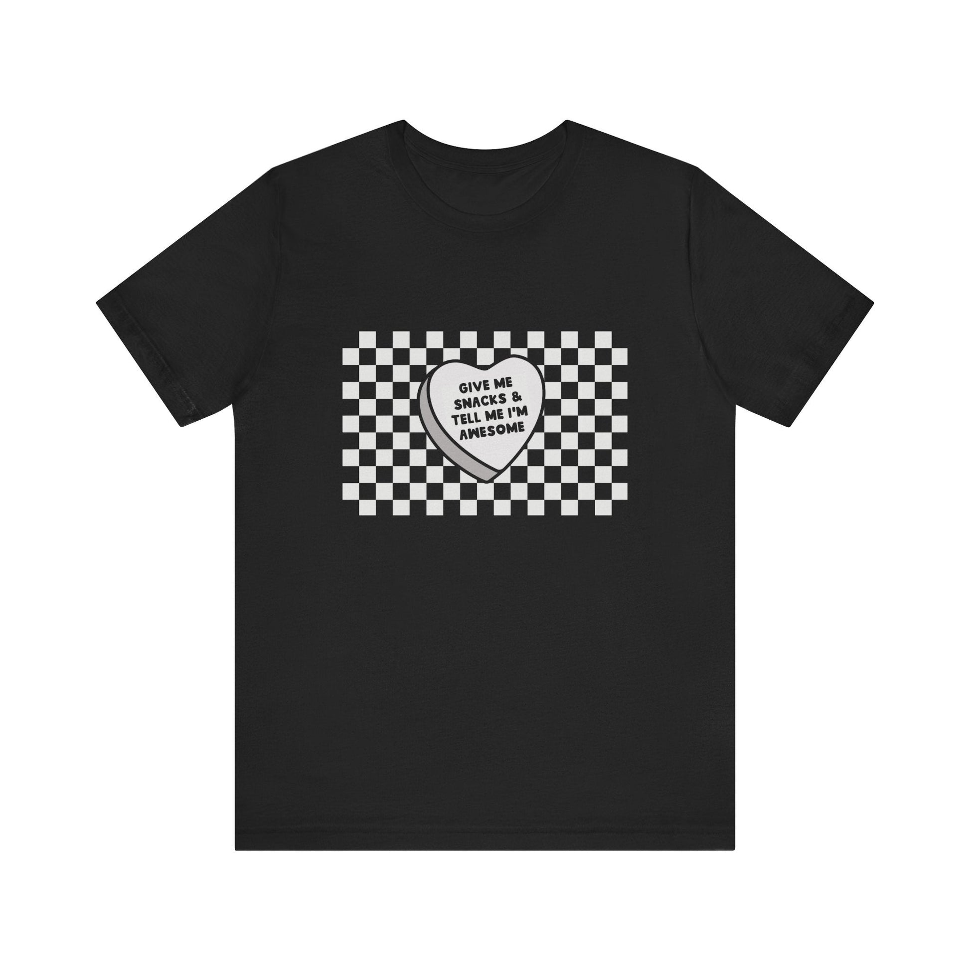 "Give Me Snacks & Tell Me I'm Awesome" Valentine's Teacher T-shirt - Teacher Care Crate - T-Shirt