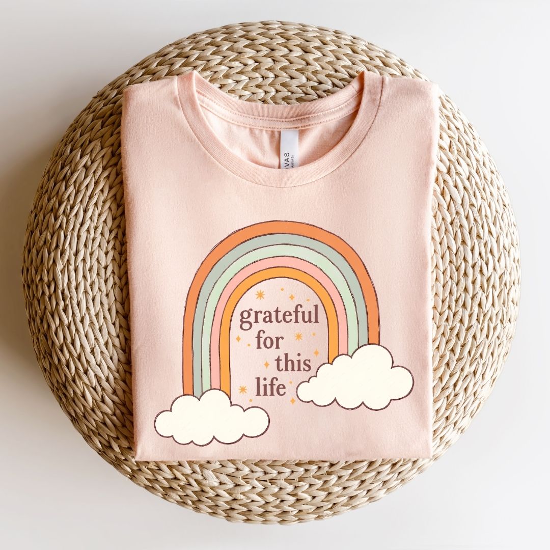 "Grateful For This Life" Teacher T-shirt - Teacher Care Crate-T-Shirt