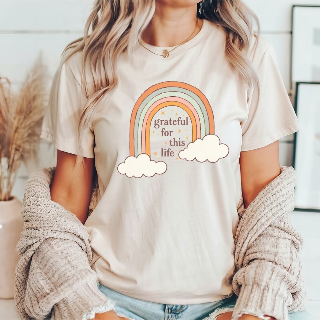 "Grateful For This Life" Teacher T-shirt - Teacher Care Crate-T-Shirt