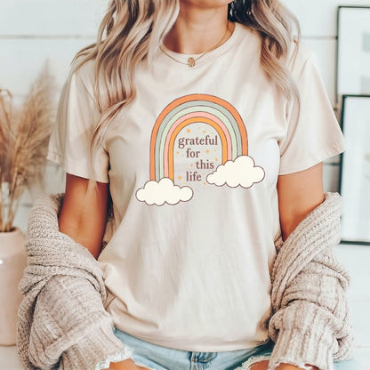 "Grateful For This Life" Teacher T-shirt - Teacher Care Crate-T-Shirt