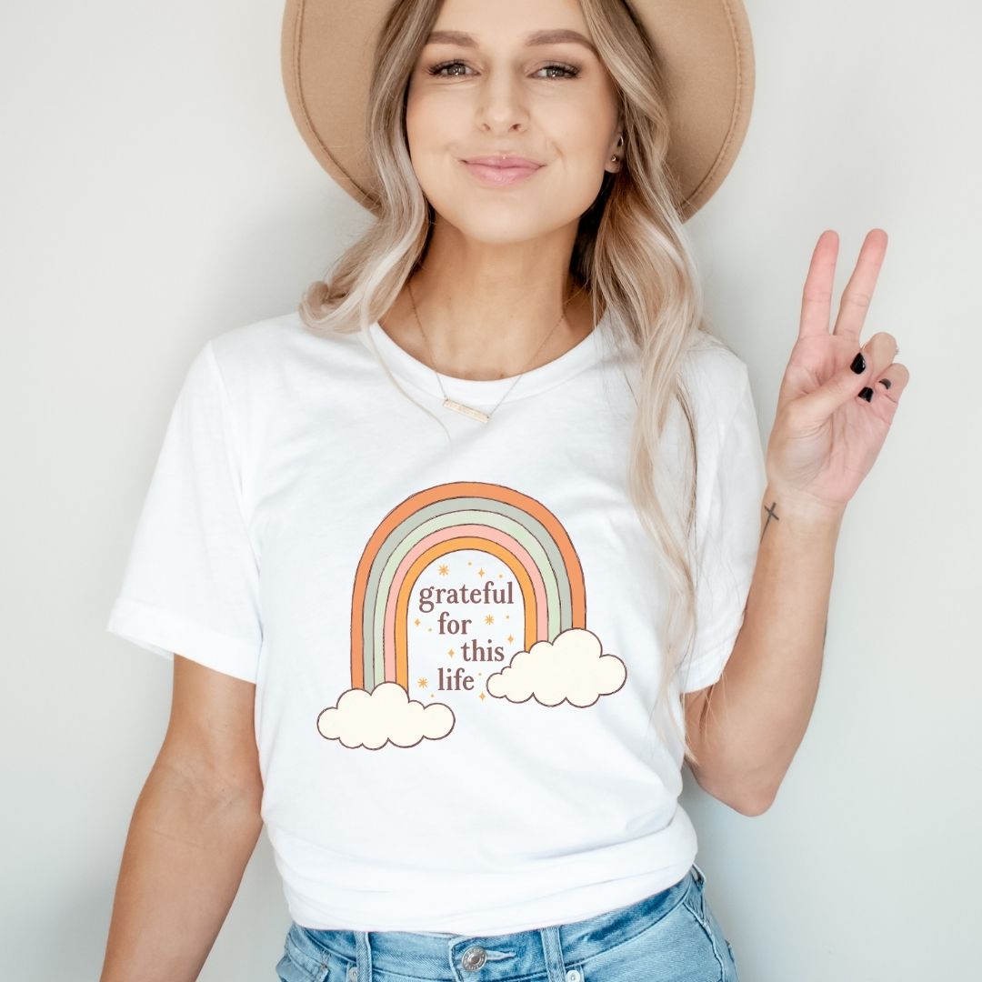 "Grateful For This Life" Teacher T-shirt - Teacher Care Crate-T-Shirt