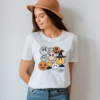 "Halloween Smileys" Teacher T-shirt - Teacher Care Crate - T-Shirt