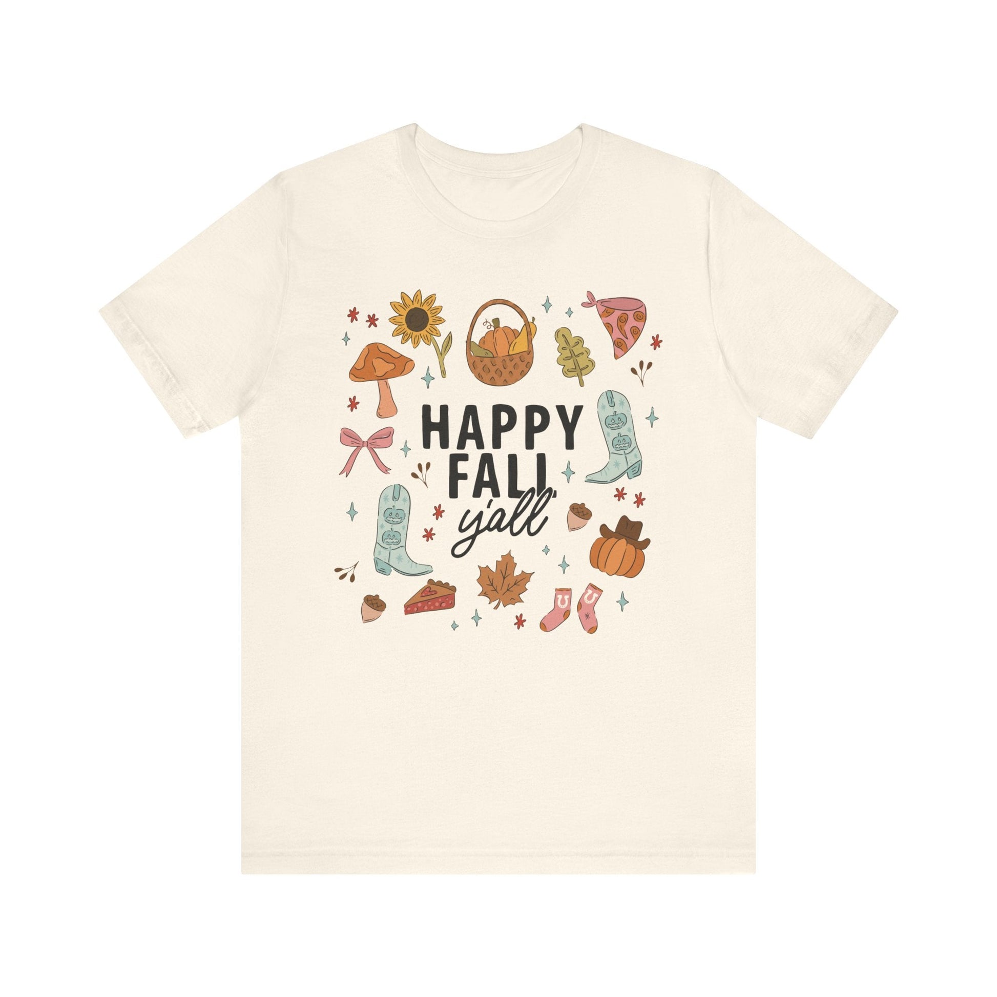 "Happy Fall Ya'll" Leaves Teacher T-shirt - Teacher Care Crate - T-Shirt