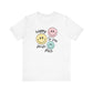 "Happy to See Your Face" Checkered Teacher T-shirt - Teacher Care Crate - T-Shirt