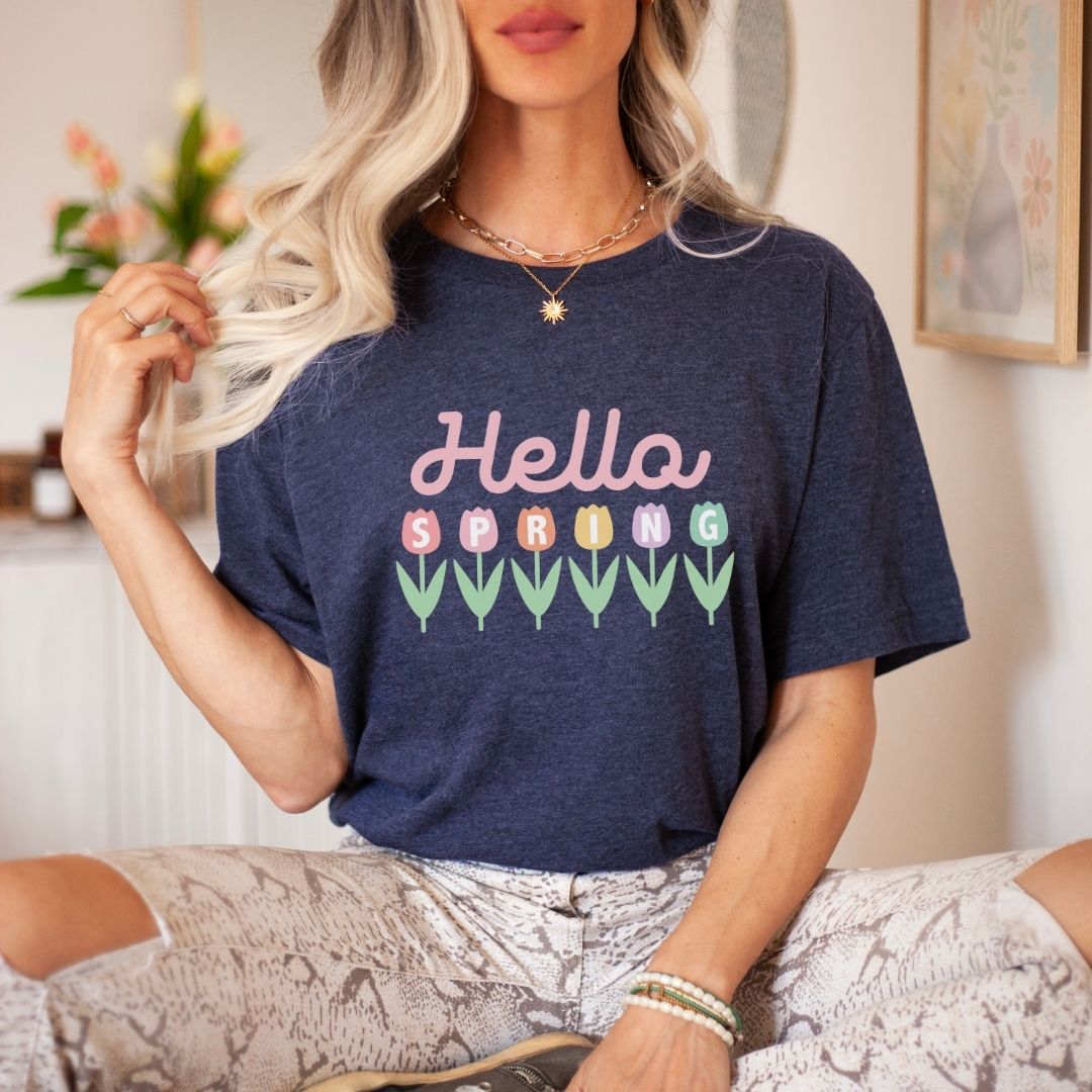 "Hello Spring" Teacher T-shirt - Teacher Care Crate - T-Shirt