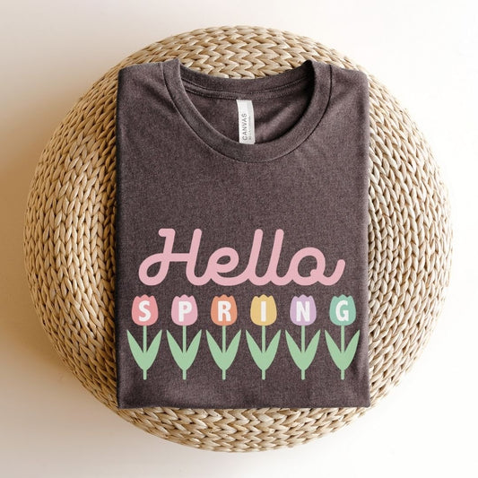 "Hello Spring" Teacher T-shirt - Teacher Care Crate - T-Shirt
