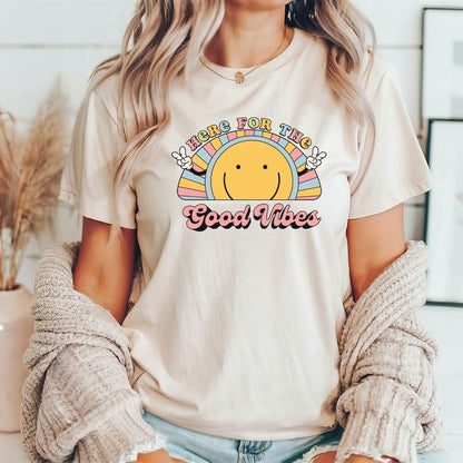 "Here for the Good Vibes" Teacher T-shirt - Teacher Care Crate - T-Shirt