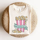 "Here For The Snacks" Popcorn Teacher T-shirt - Teacher Care Crate-T-Shirt