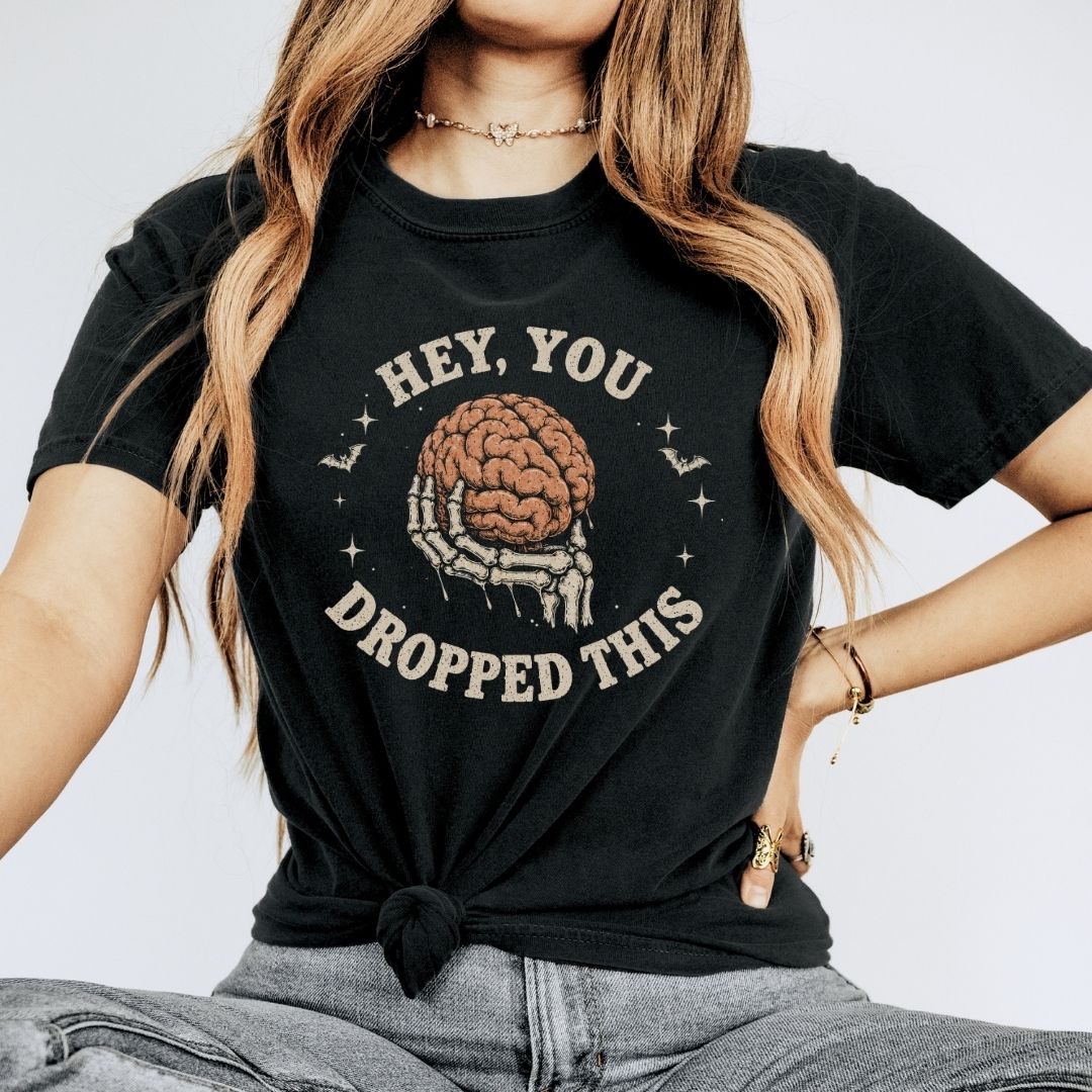 "Hey, Your Dropped This" Funny Halloween Teacher T-shirt - Teacher Care Crate-T-Shirt