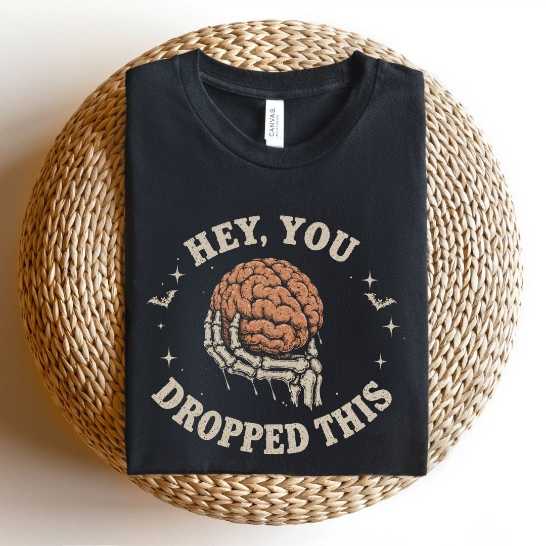 "Hey, Your Dropped This" Funny Halloween Teacher T-shirt - Teacher Care Crate-T-Shirt