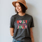 "Holly Jolly Teacher" Multi - color Teacher T-shirt - Teacher Care Crate - T-Shirt