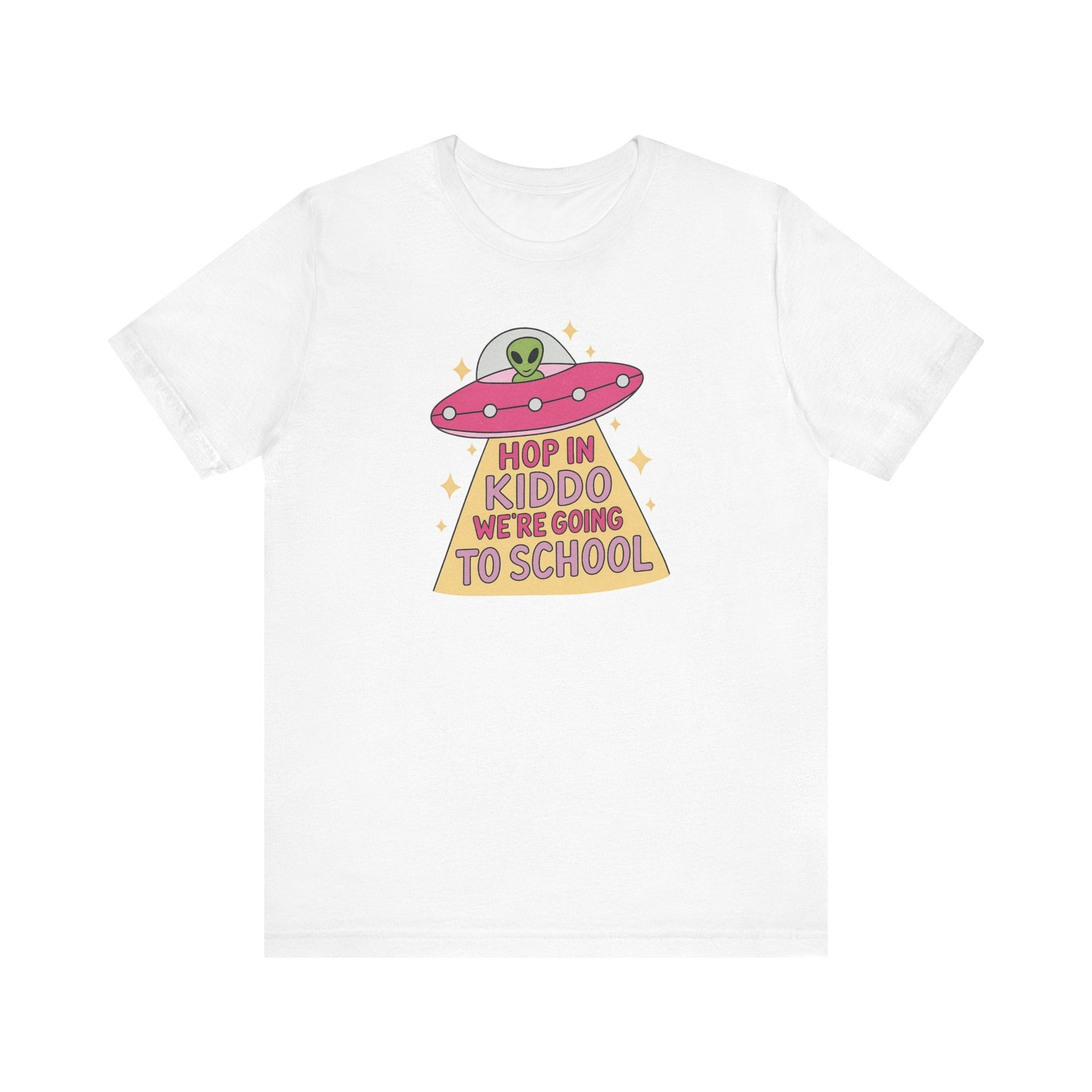 "Hop in Kiddo We're Going to School" Funny Teacher T-shirt - Teacher Care Crate - T-Shirt