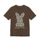 "Hoppy Teacher" Faux Embroidery Teacher T-shirt - Teacher Care Crate - T-Shirt