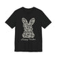 "Hoppy Teacher" Faux Embroidery Teacher T-shirt - Teacher Care Crate - T-Shirt