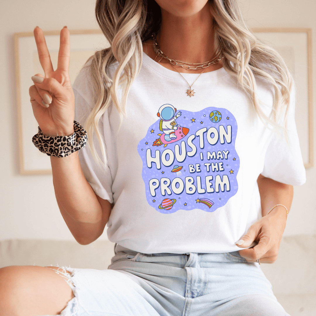"Houston I May Be The Problem" Teacher T-shirt - Teacher Care Crate - T-Shirt