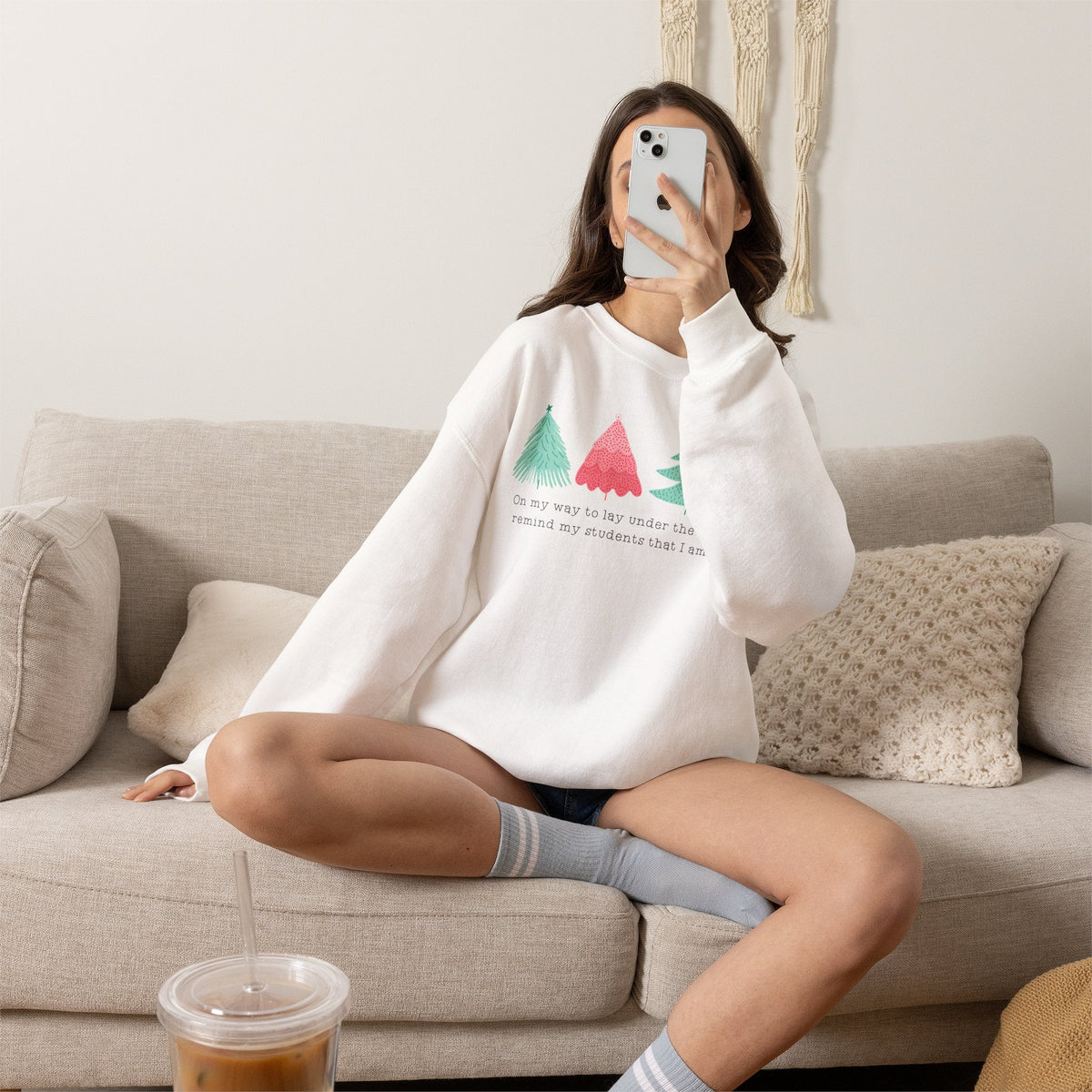 "I am a Gift" Funny Holiday Teacher Sweatshirt - Teacher Care Crate-Sweatshirt