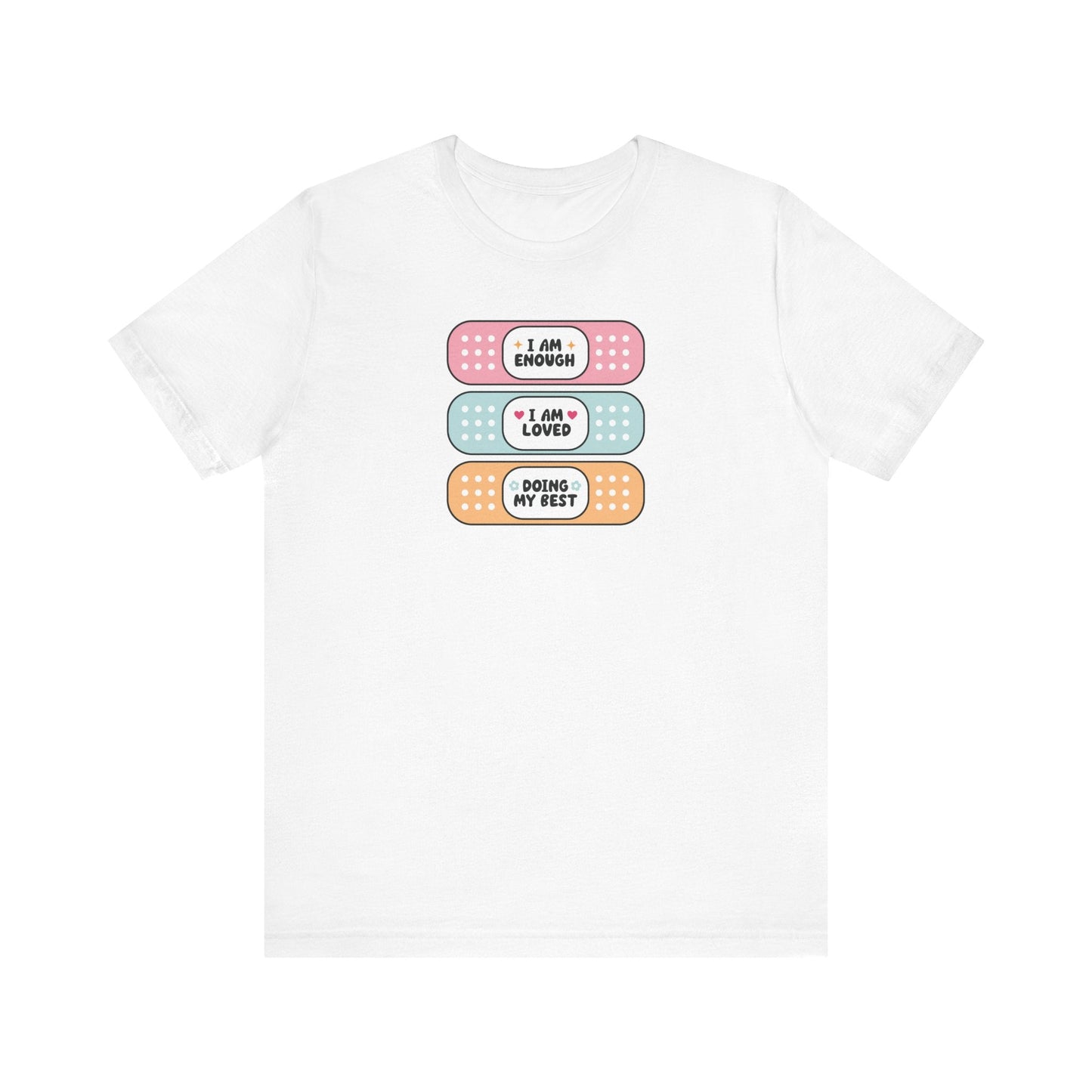 "I Am Enough" Bandage Teacher T-shirt - Teacher Care Crate-T-Shirt