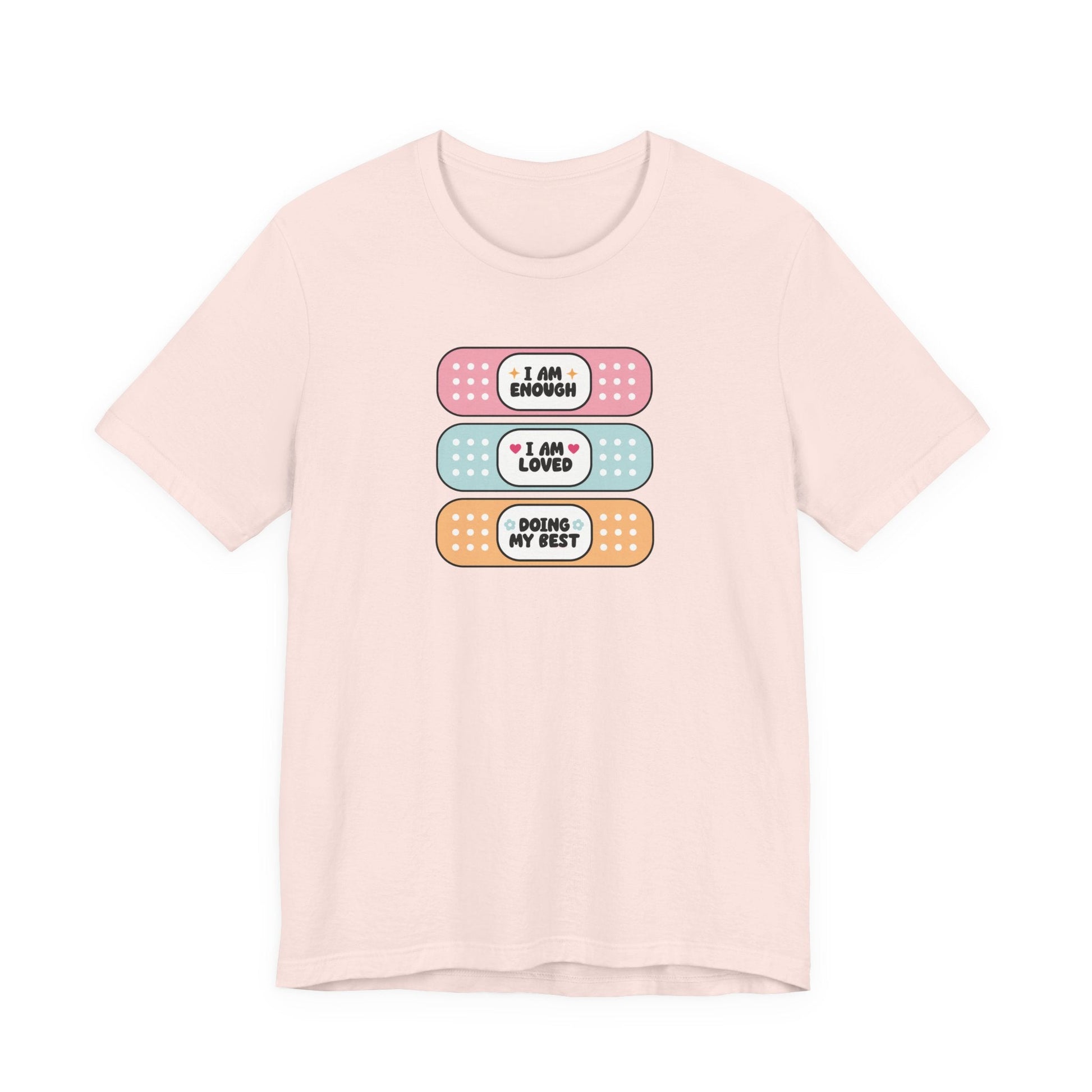 "I Am Enough" Bandage Teacher T-shirt - Teacher Care Crate-T-Shirt