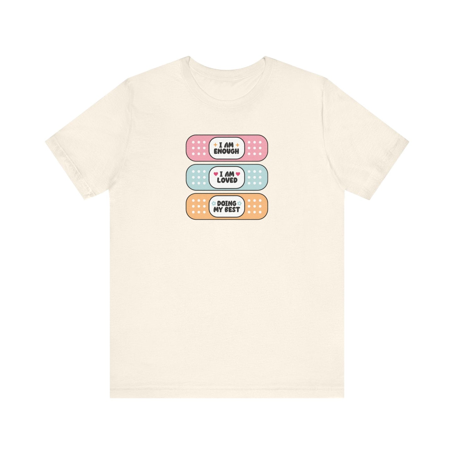 "I Am Enough" Bandage Teacher T-shirt - Teacher Care Crate-T-Shirt